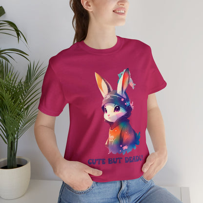 Cute But Deadly | Bunny Warrior | Cartoon | Rabbit | Usagi Yojimbo | Unisex | Men's | Women's | Tee | T-Shirt