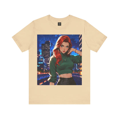 Always Up To No Good | Anime | City Girl | Red Head | Unisex | Men's | Women's | Tee | T-Shirt