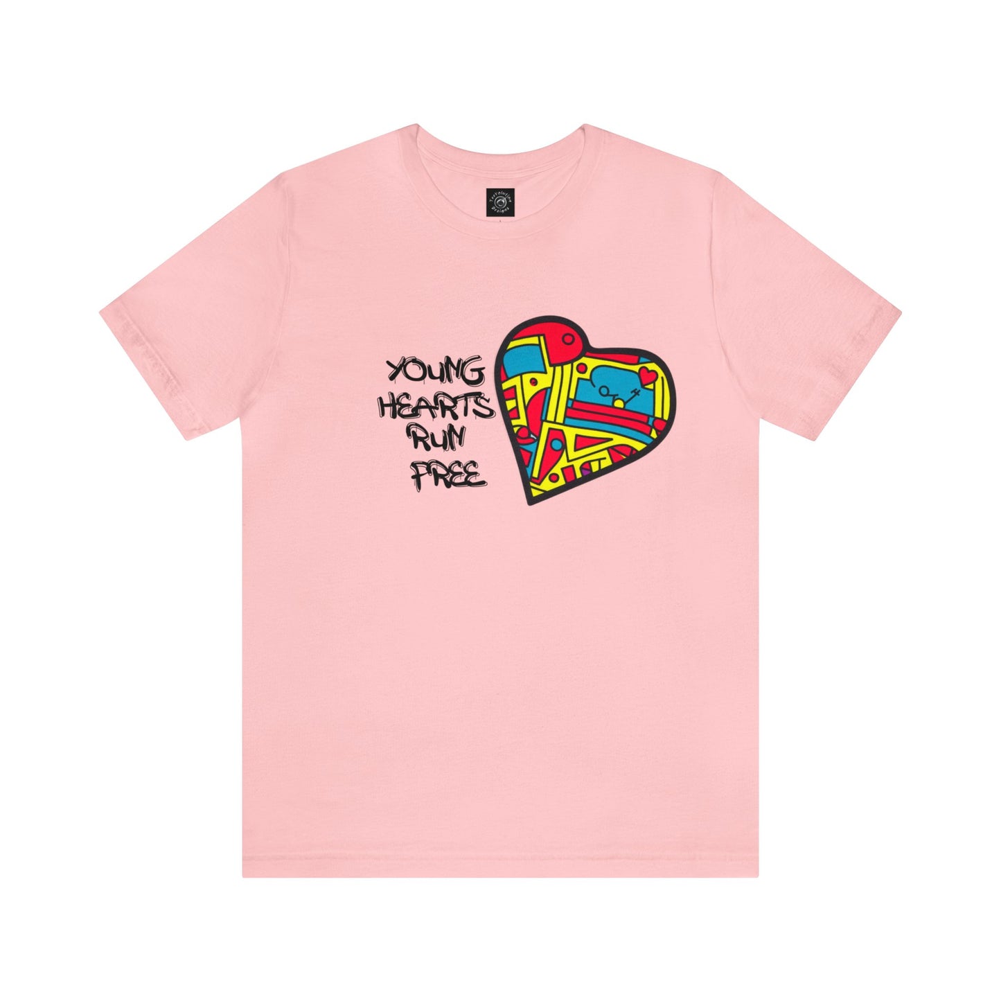 Young Hearts | Run Free | T-Shirt | Music Tee | Party Gift | Disco | Graffiti | House Music | Music Lovers | Fun | Unisex | Men's | Women's | HD Graphics | All Ages | Cool