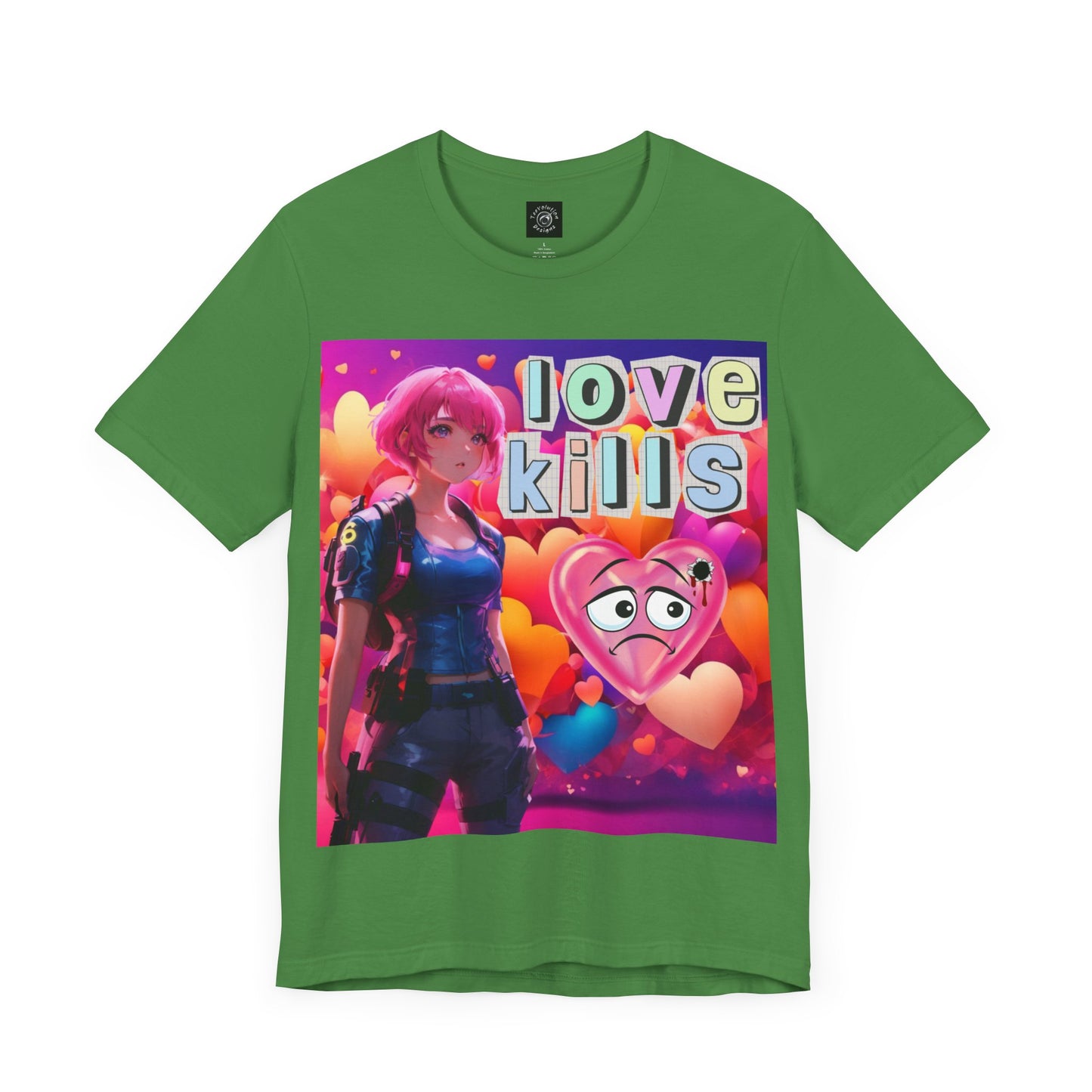 Love Kills | Cute | Anime | Hearts | Unisex | Men's | Women's | Tee | T-Shirt