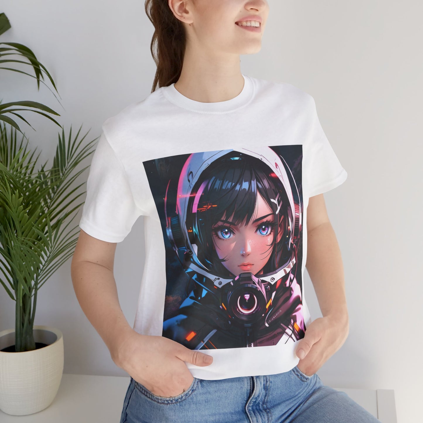 Starlit Stunner | HD Graphic | Sci-Fi | Anime | Woman Astronaut | Unisex | Men's | Women's | Tee | T-Shirt