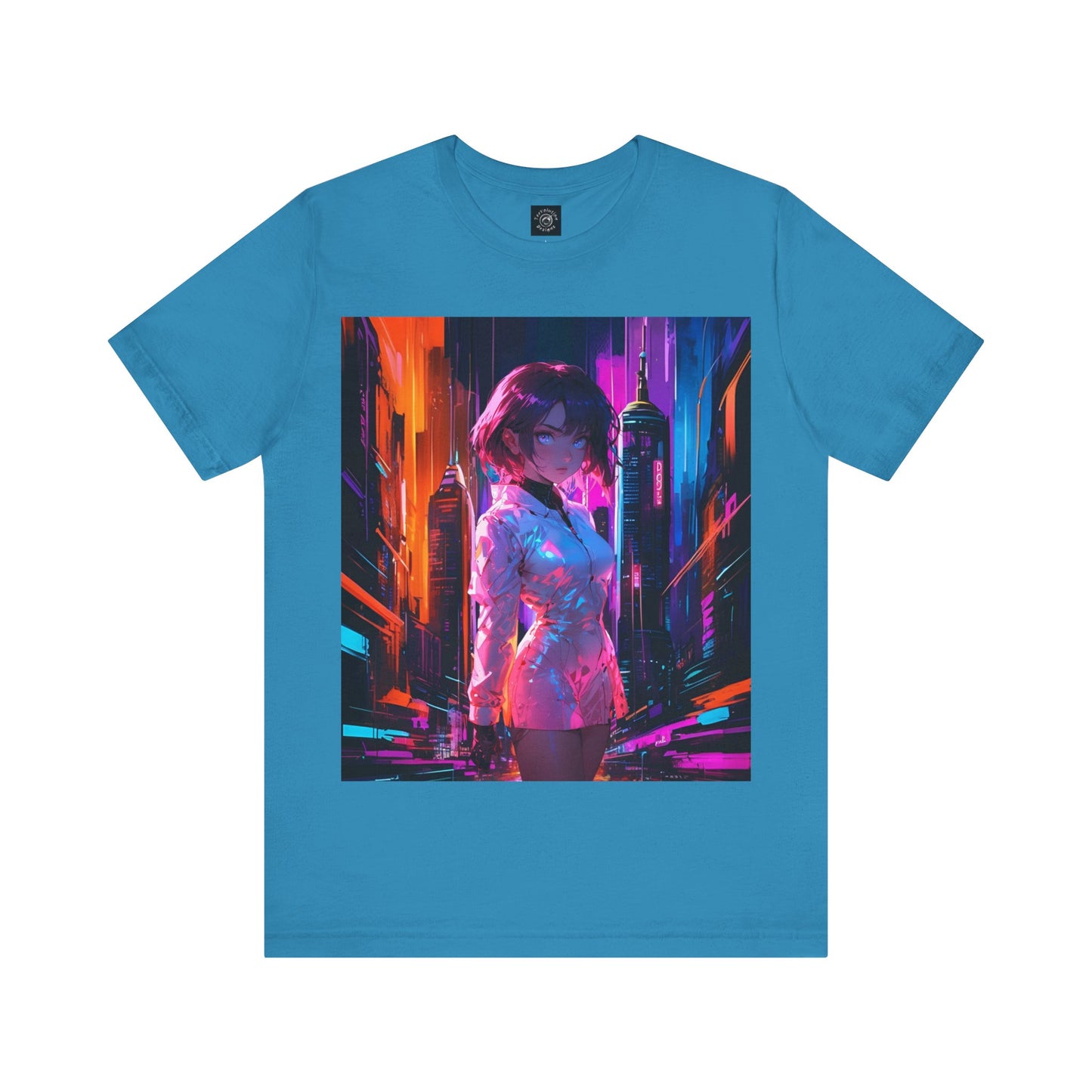 Crossroads Of Color | HD Graphic | Abstract | Neon Color | Anime | Unisex | Men's | Women's | Tee | T-Shirt