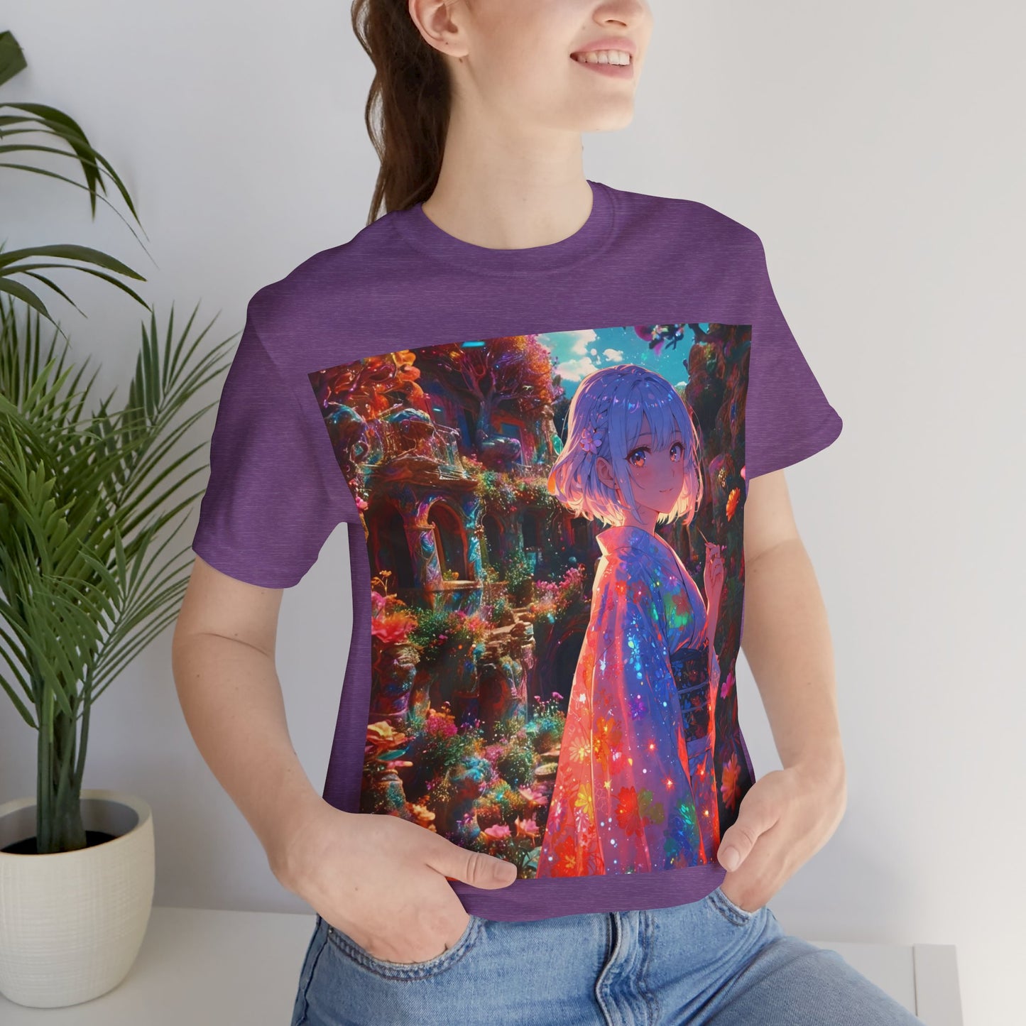 Floral Visions | HD Graphic| Anime | Pretty Girl | Unisex | Men's | Women's | Tee | T-Shirt