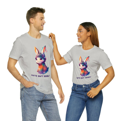 Cute But Deadly | Bunny Warrior | Cartoon | Rabbit | Usagi Yojimbo | Unisex | Men's | Women's | Tee | T-Shirt