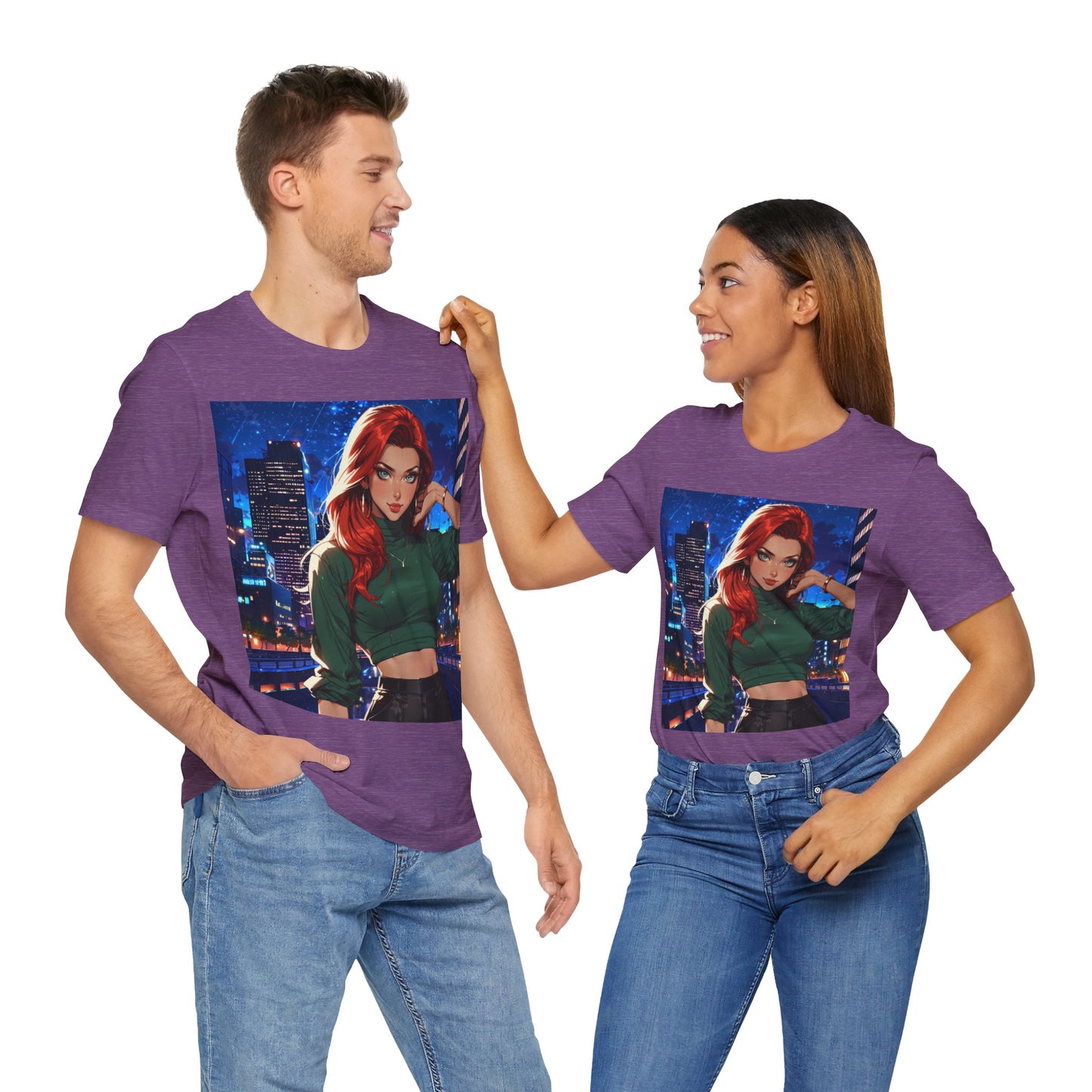 Always Up To No Good | Anime | City Girl | Red Head | Unisex | Men's | Women's | Tee | T-Shirt