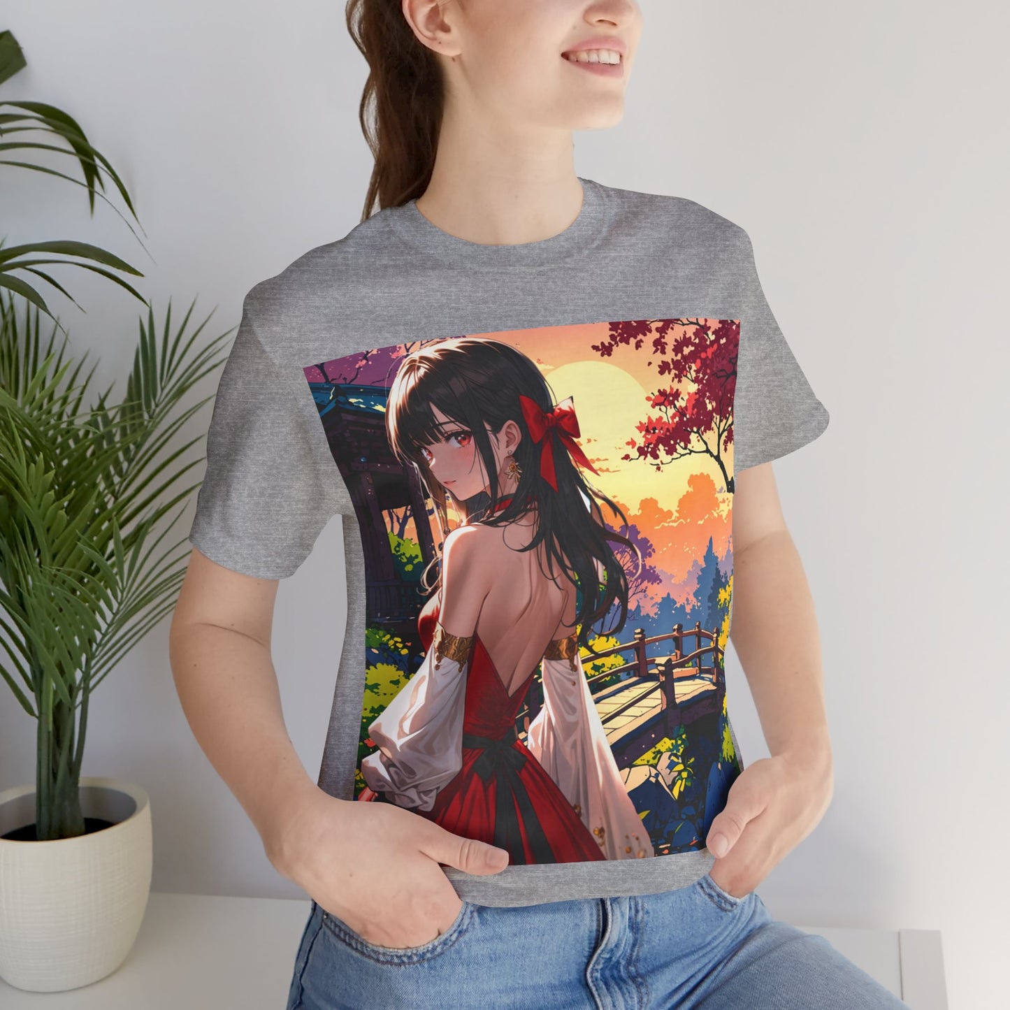 Utsukushī hana | HD Graphic | Anime Style | Pretty Girl | Unisex | Men's | Women's | Tee | T-Shirt