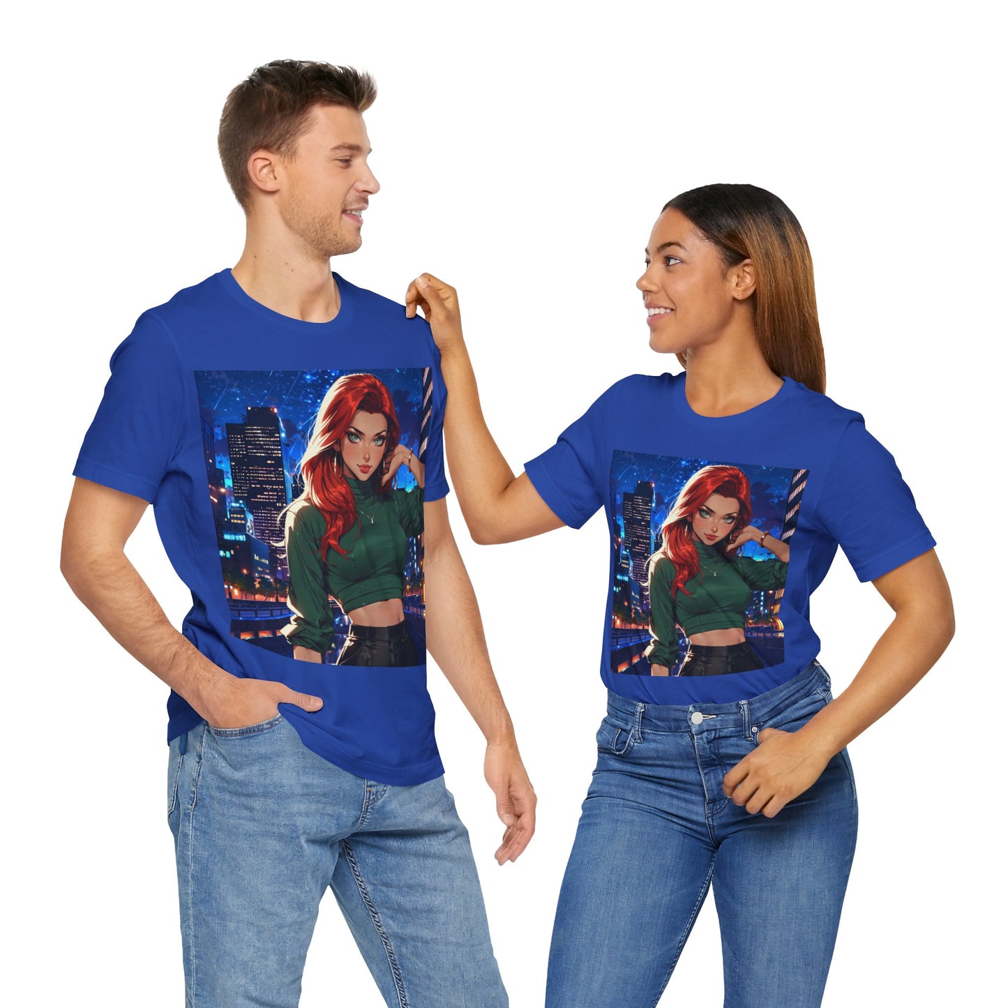 Always Up To No Good | Anime | City Girl | Red Head | Unisex | Men's | Women's | Tee | T-Shirt