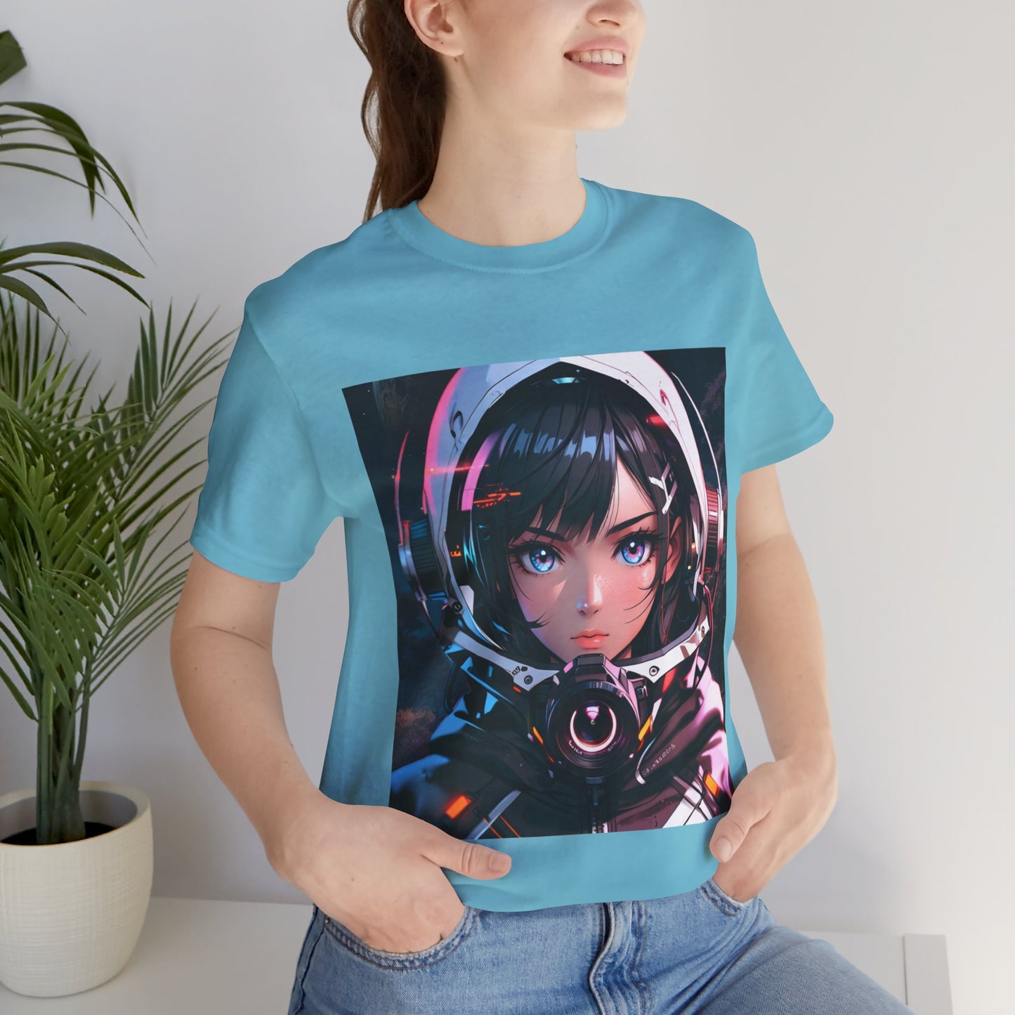 Starlit Stunner | HD Graphic | Sci-Fi | Anime | Woman Astronaut | Unisex | Men's | Women's | Tee | T-Shirt