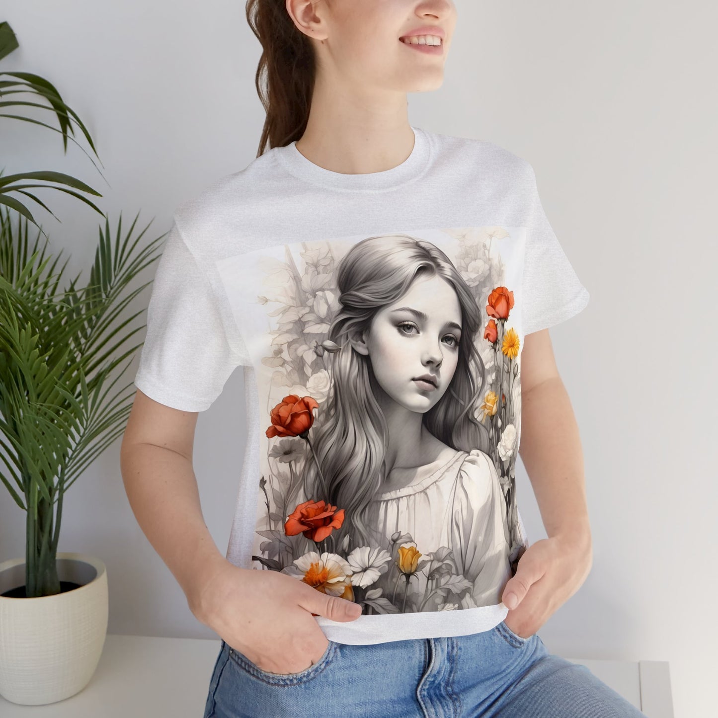 Flower Girl | Dainty | Coquette | Cottagecore | HD Graphic | Quaint | Wholesome | Wildflowers | Unisex | Men's | Women's | Tee | T-Shirt