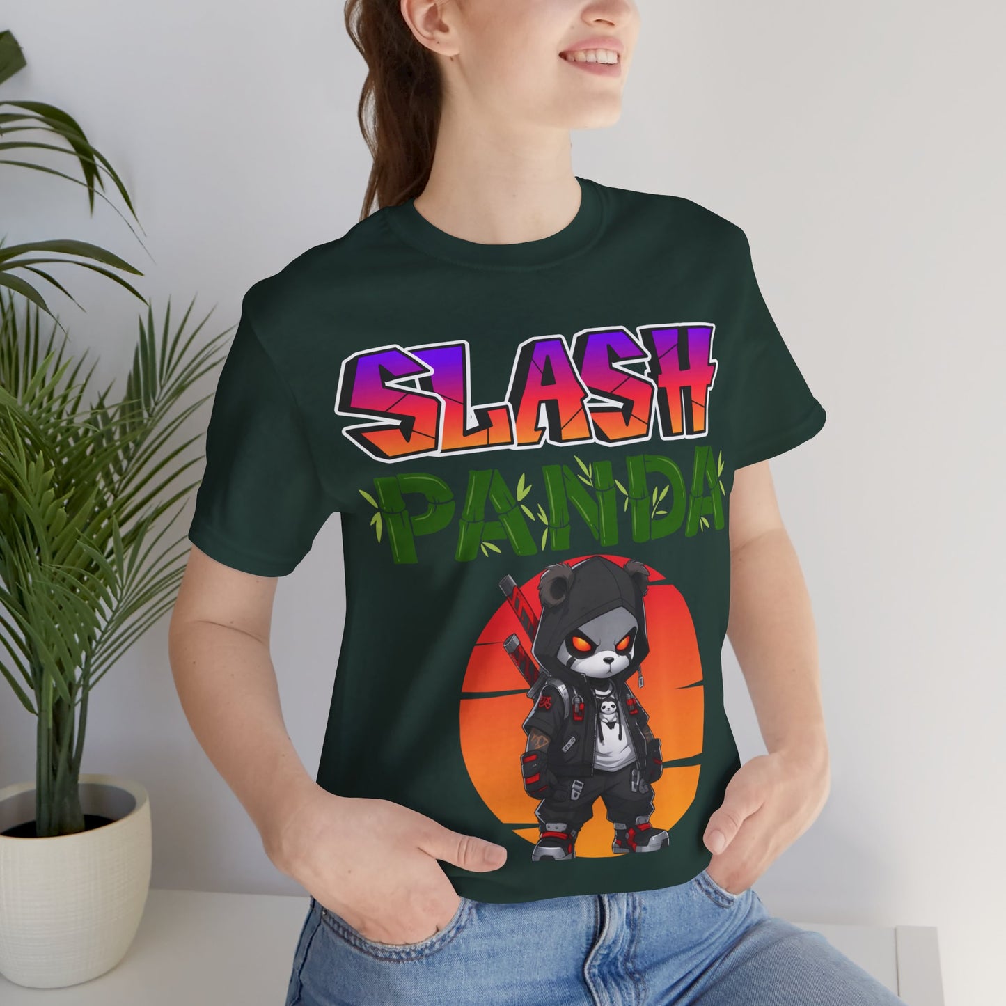 Slash Panda | Cute | Comic Book | Anime | Manga | Unisex | Men's | Women's | Tee | T-Shirt