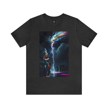 Lightning Crashes |  Anime Gift | Fantasy Girl | Nature's Fury | Sci Fi | Futuristic | HD Graphics | Unisex | Men's | Women's | Tee | T-Shirt