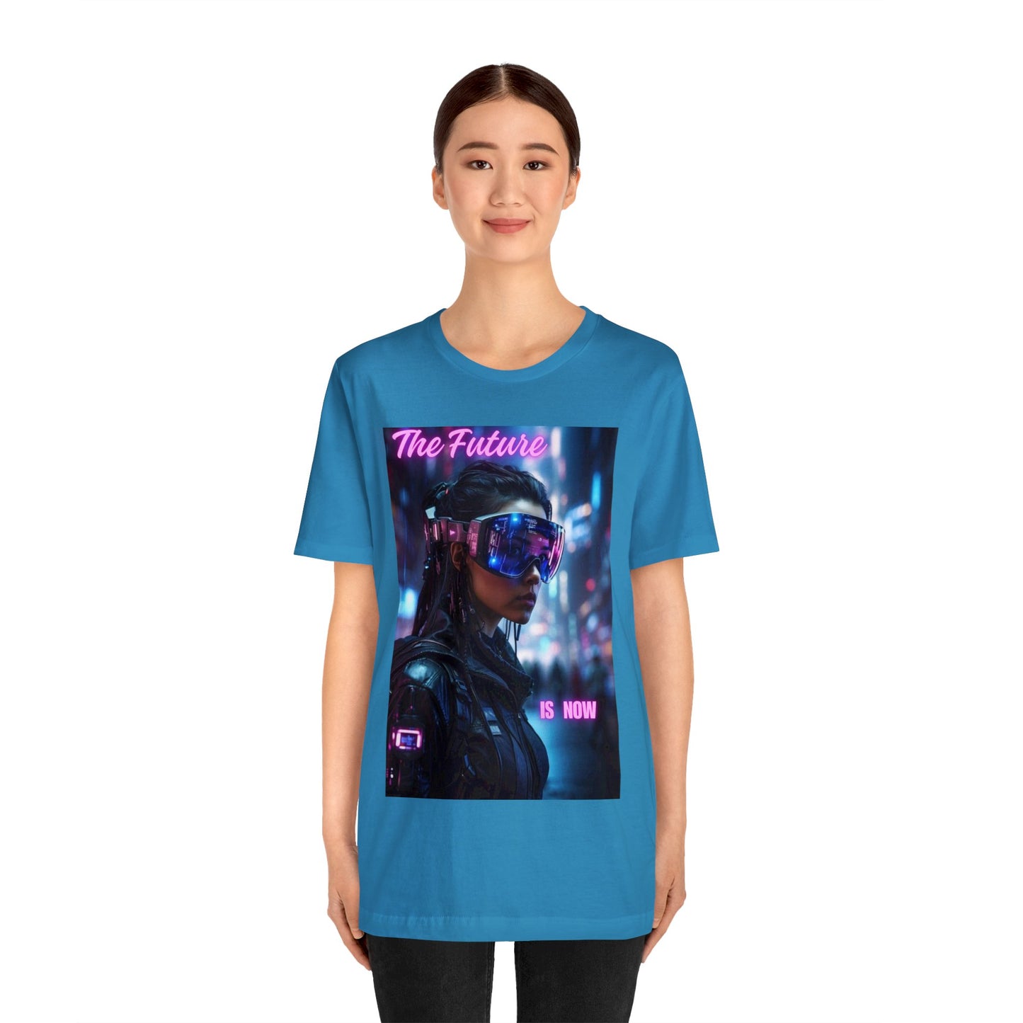 The Future Is Now | Anime Gift | Fantasy Girl |Cyberpunk | Sci Fi | Futuristic | HD Graphics | Unisex | Men's | Women's | Tee | T-Shirt