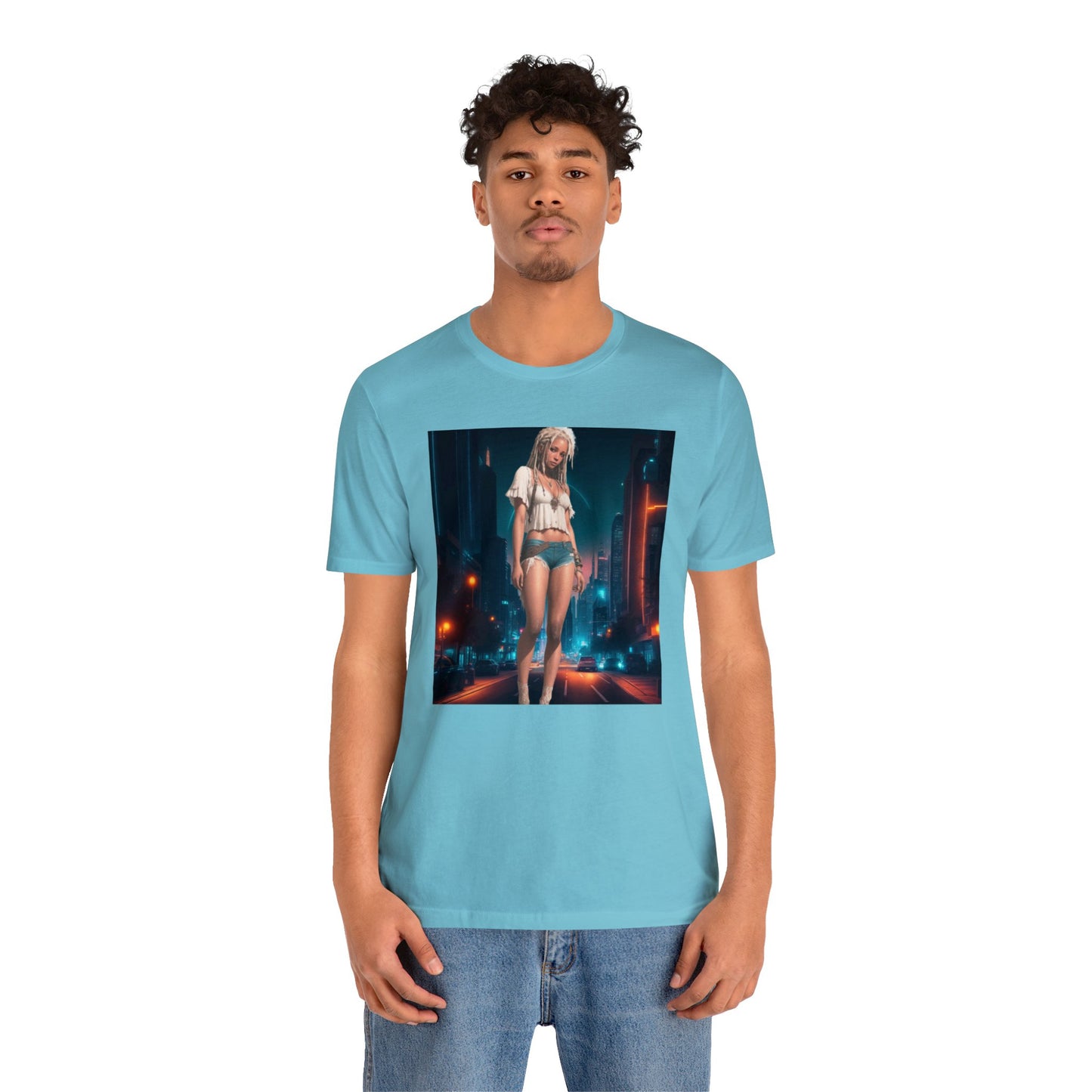 Night Shoot | Anime Gift | Fantasy Girl | City Lights | Sci Fi | Futuristic | HD Graphics | Unisex | Men's | Women's | Tee | T-Shirt