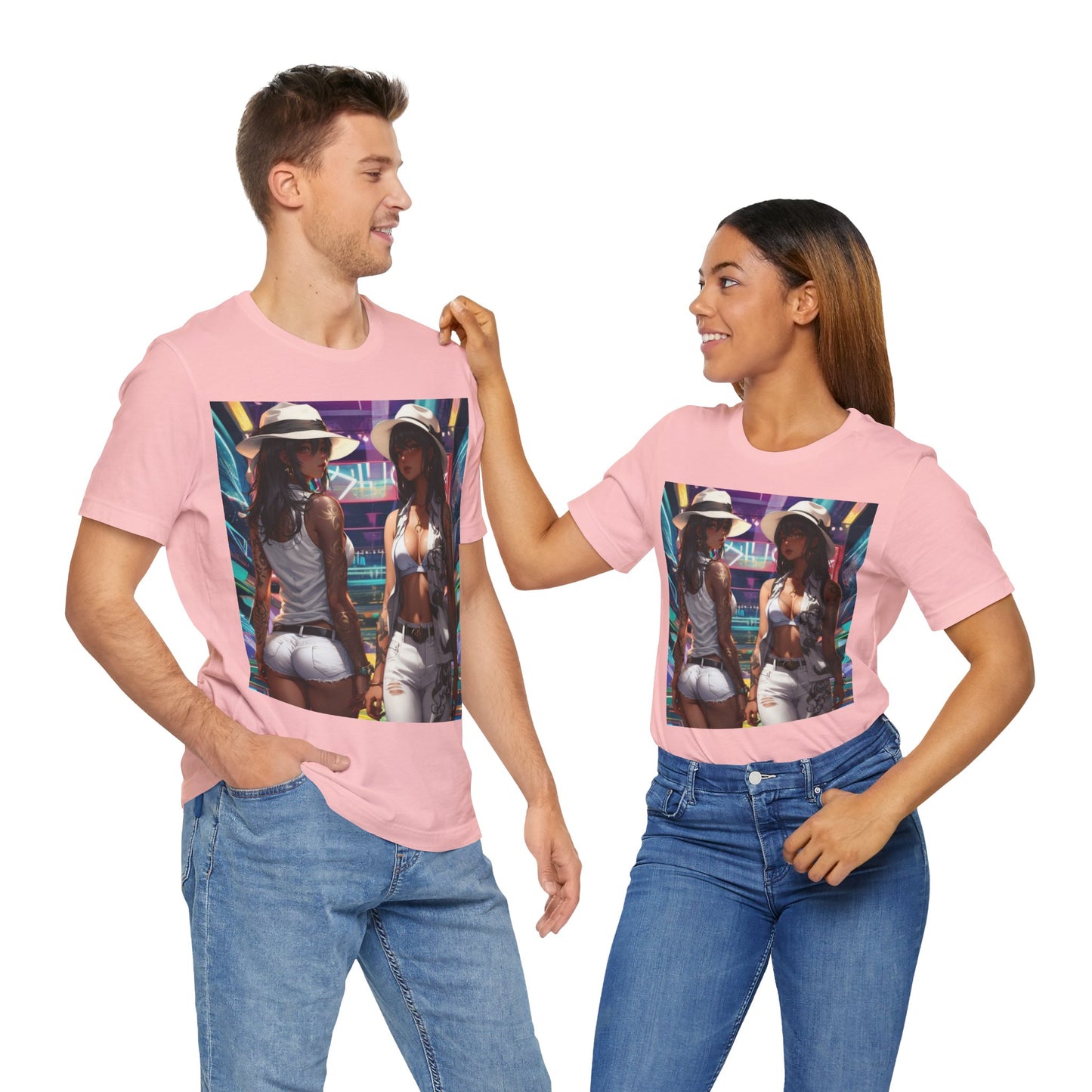 Girls Night Out | HD Graphic | Anime Style | Party | 2 Girls 1 Shirt | Unisex | Men's | Women's | Tee | T-Shirt