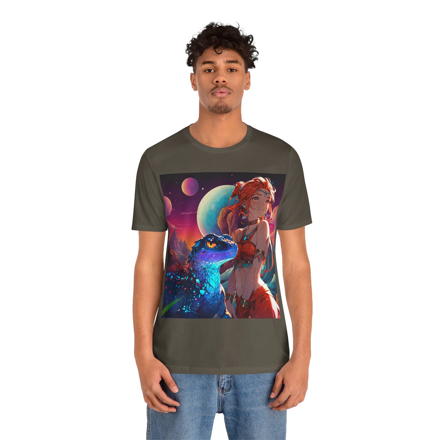 A Girl And Her 'Guana | Anime | Fantasy | Unisex | Men's | Women's | Tee | T-Shirt