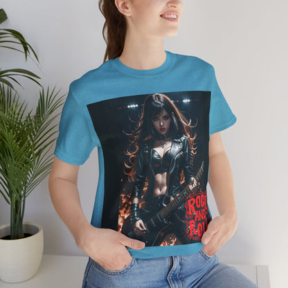 Rock Chic | Heavy Metal | Rock Music | Girl Rocker | HD Graphic | Unisex | Men's | Women's | Tee | T-Shirt