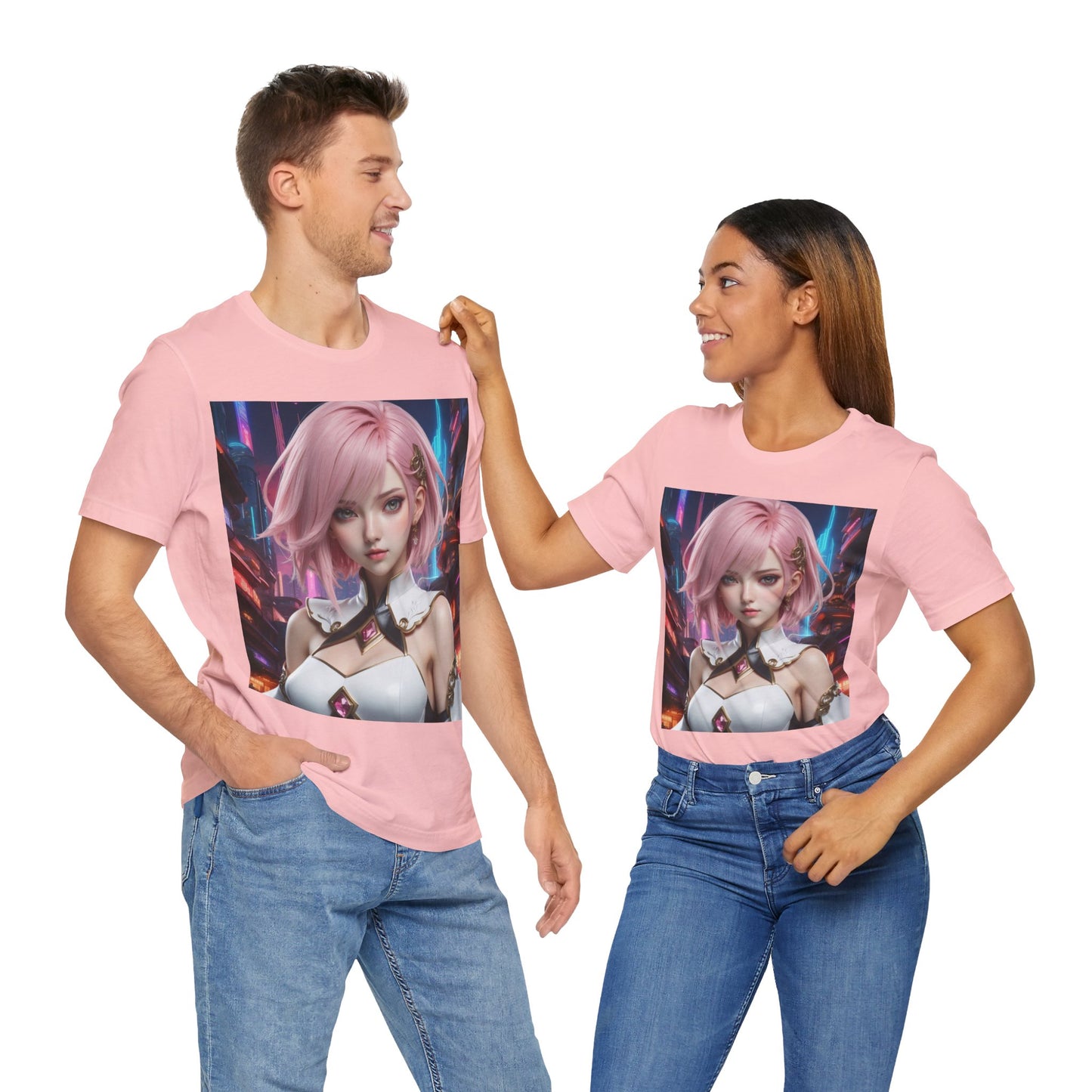 Kawaii Desu | Cute | Anime | CGI | Gamer | Fantasy Girl | Geek Gift | HD Graphics | Weeb | Waifu | Unisex | Men's | Women's| Tee | T-Shirt