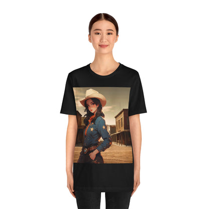 The Showdown | HD Graphic | Wild West | Cowgirl | Unisex | Men's | Women's | Tee | T-Shirt