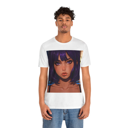 Extreme Close-Up | HD Graphic | Anime Style | Selfie | Purple Hair | Unisex | Men's | Women's | Tee | T-Shirt