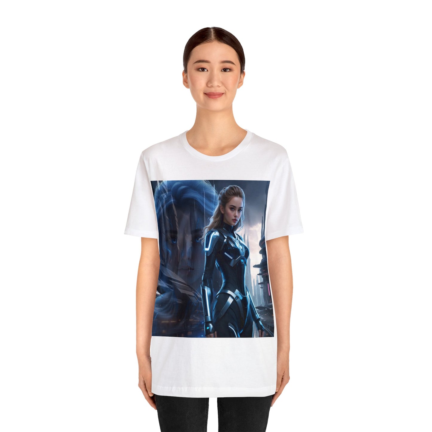 The Allure of Tomorrow | HD Graphic | Sci-Fi | Fantasy Girl | Tech Glam | Digital Beauty | Unisex | Men's | Women's | Tee | T-Shirt