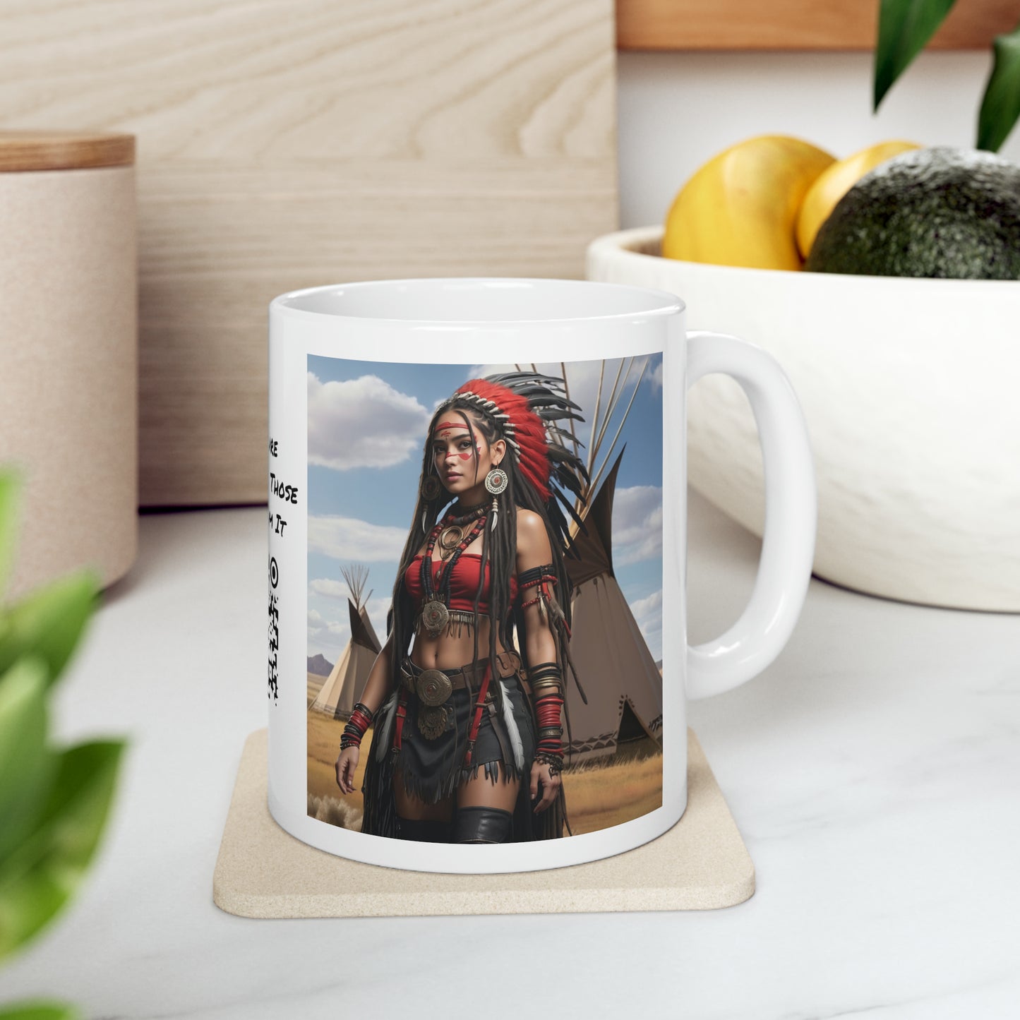 Native Love | HD Graphic | Indigenous American | Beautiful Woman | Coffee | Tea | Hot Chocolate | 11oz | White Mug