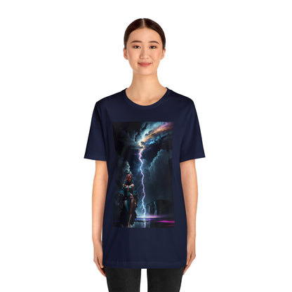 Lightning Crashes |  Anime Gift | Fantasy Girl | Nature's Fury | Sci Fi | Futuristic | HD Graphics | Unisex | Men's | Women's | Tee | T-Shirt