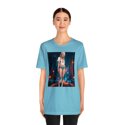 Night Shoot | Anime Gift | Fantasy Girl | City Lights | Sci Fi | Futuristic | HD Graphics | Unisex | Men's | Women's | Tee | T-Shirt