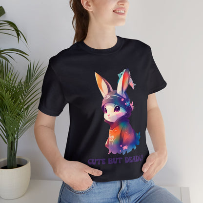 Cute But Deadly | Bunny Warrior | Cartoon | Rabbit | Usagi Yojimbo | Unisex | Men's | Women's | Tee | T-Shirt