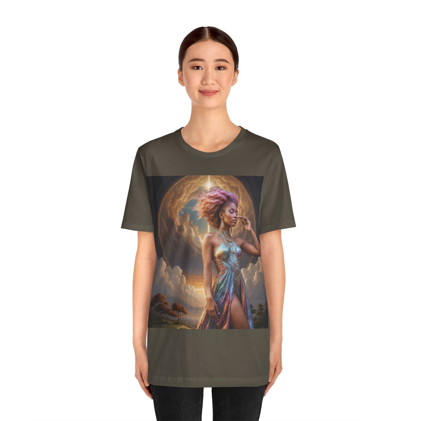 Morning Glory | HD Graphic | Black Woman | Goddess Vibes | Artistic | Unisex | Men's | Women's | Tee | T-Shirt