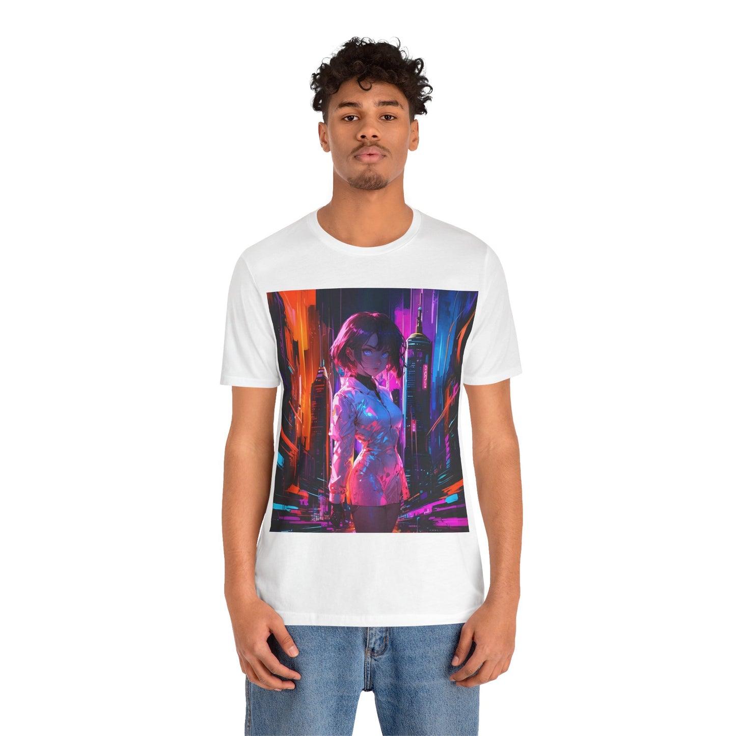 Crossroads Of Color | HD Graphic | Abstract | Neon Color | Anime | Unisex | Men's | Women's | Tee | T-Shirt