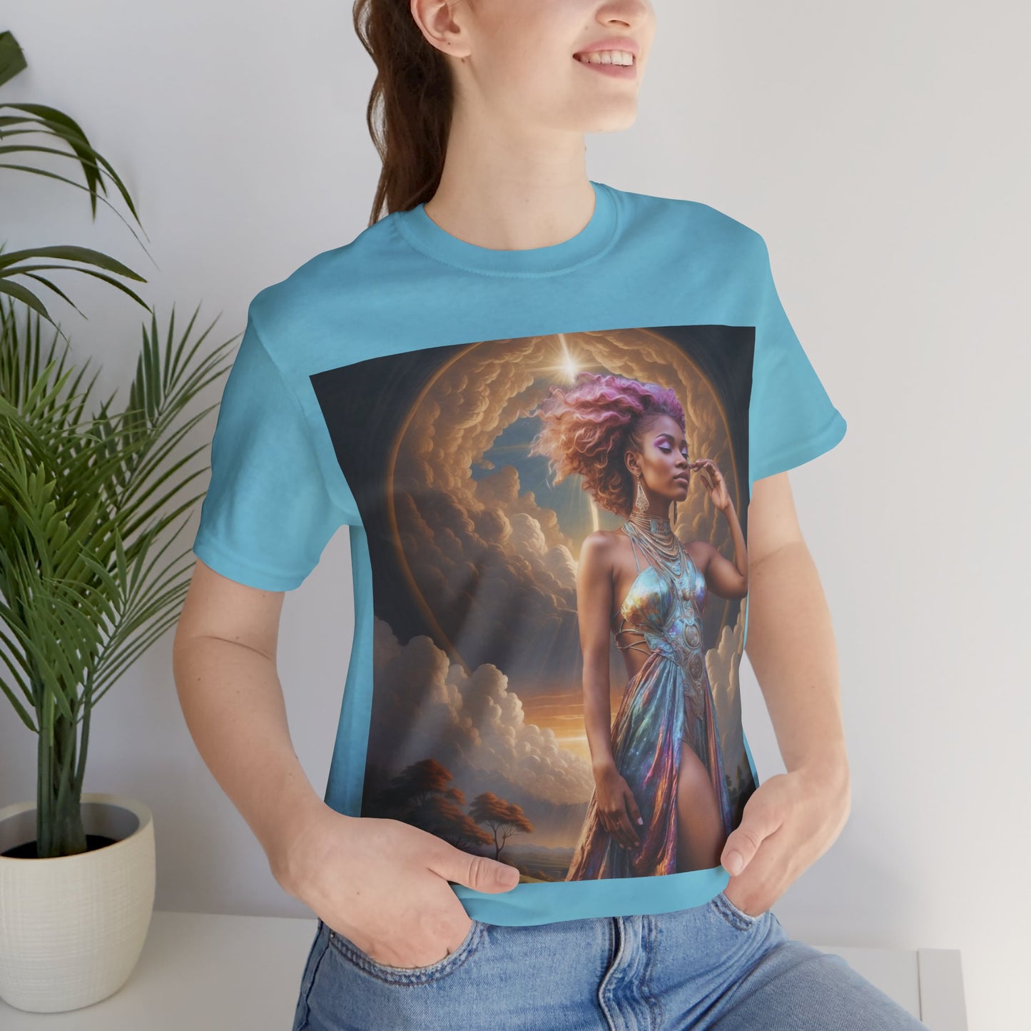 Morning Glory | HD Graphic | Black Woman | Goddess Vibes | Artistic | Unisex | Men's | Women's | Tee | T-Shirt