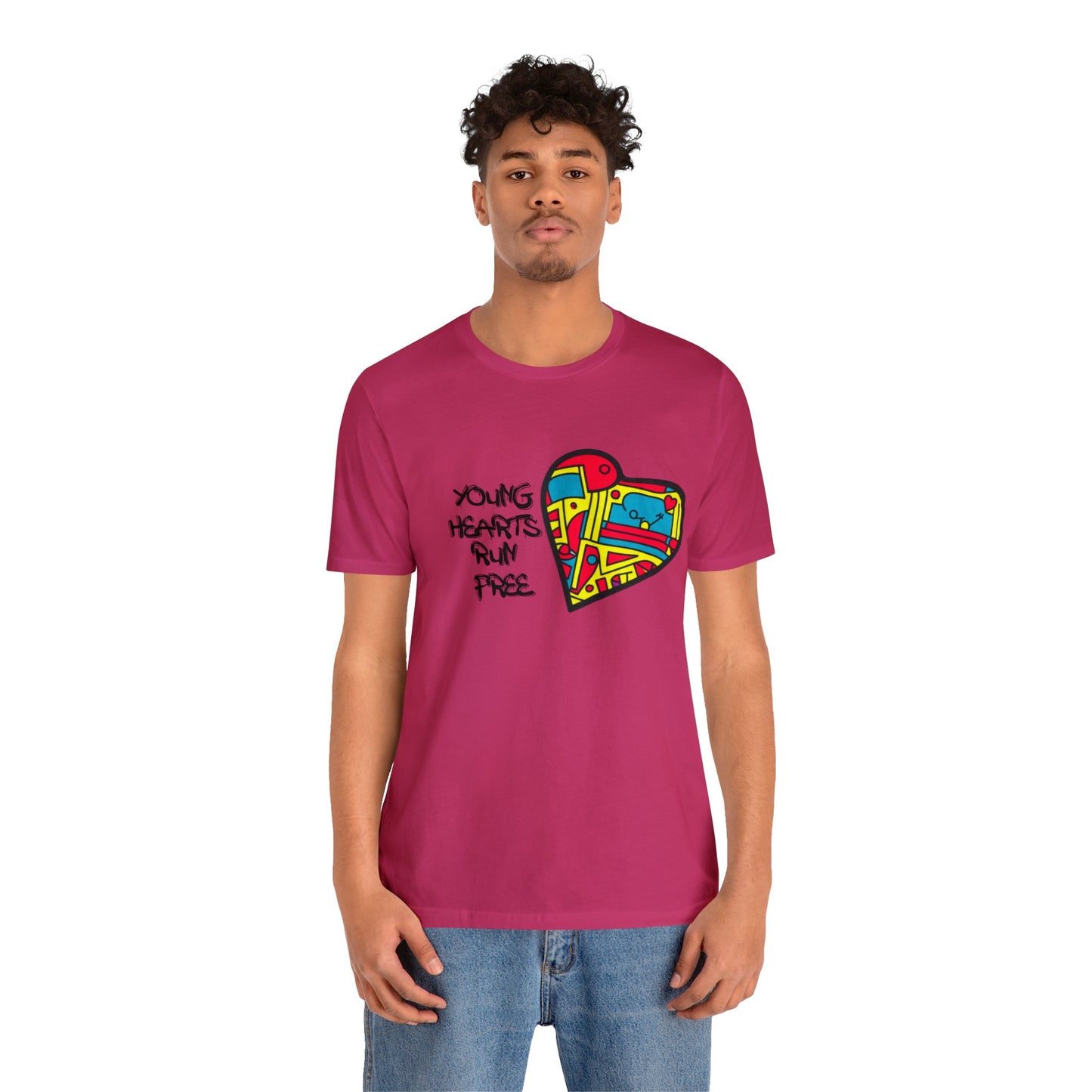 Young Hearts | Run Free | T-Shirt | Music Tee | Party Gift | Disco | Graffiti | House Music | Music Lovers | Fun | Unisex | Men's | Women's | HD Graphics | All Ages | Cool