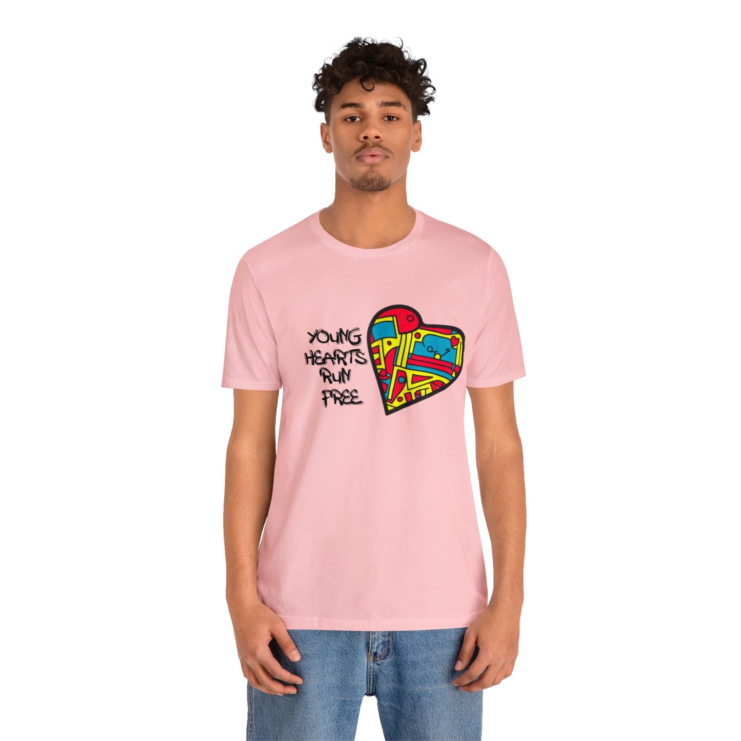 Young Hearts | Run Free | T-Shirt | Music Tee | Party Gift | Disco | Graffiti | House Music | Music Lovers | Fun | Unisex | Men's | Women's | HD Graphics | All Ages | Cool