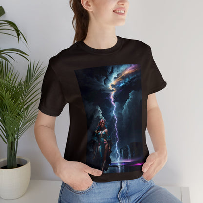 Lightning Crashes |  Anime Gift | Fantasy Girl | Nature's Fury | Sci Fi | Futuristic | HD Graphics | Unisex | Men's | Women's | Tee | T-Shirt