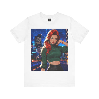 Always Up To No Good | Anime | City Girl | Red Head | Unisex | Men's | Women's | Tee | T-Shirt