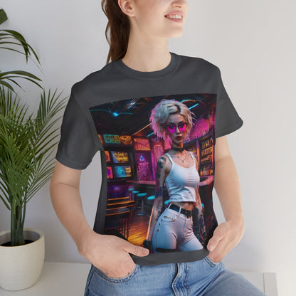 Bartender | HD Graphic | She Made Us Drinks To Drink, We Drunk Em | CyberPunk | Unisex | Men's | Women's | Tee | T-Shirt