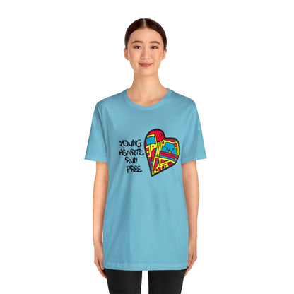 Young Hearts | Run Free | T-Shirt | Music Tee | Party Gift | Disco | Graffiti | House Music | Music Lovers | Fun | Unisex | Men's | Women's | HD Graphics | All Ages | Cool