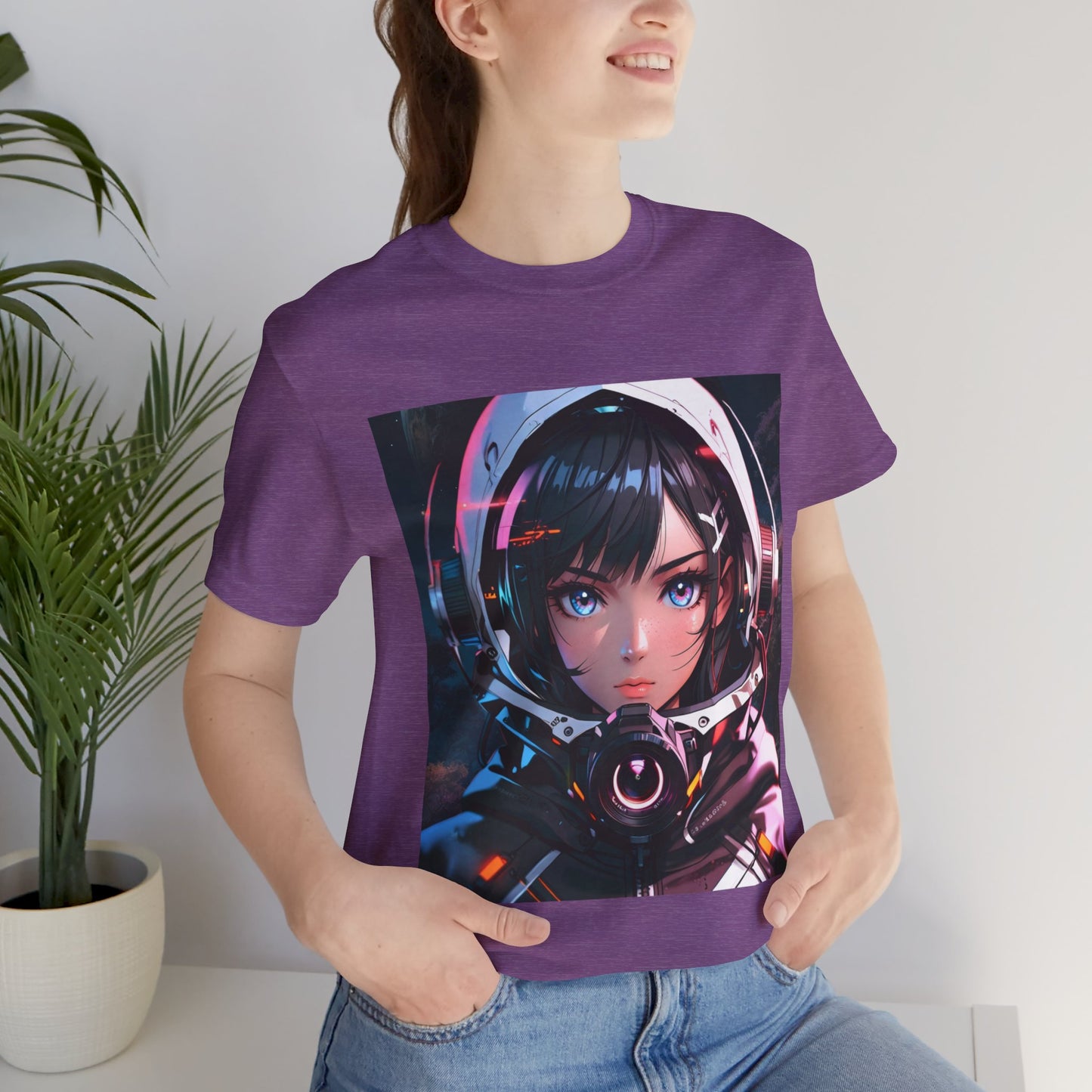 Starlit Stunner | HD Graphic | Sci-Fi | Anime | Woman Astronaut | Unisex | Men's | Women's | Tee | T-Shirt