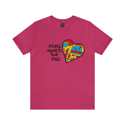 Young Hearts | Run Free | T-Shirt | Music Tee | Party Gift | Disco | Graffiti | House Music | Music Lovers | Fun | Unisex | Men's | Women's | HD Graphics | All Ages | Cool