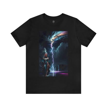 Lightning Crashes |  Anime Gift | Fantasy Girl | Nature's Fury | Sci Fi | Futuristic | HD Graphics | Unisex | Men's | Women's | Tee | T-Shirt