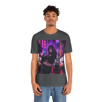 After Glow | HD Graphic | Anime | City | Pretty Girl | Neon Colors | Unisex | Men's | Women's | Tee | T-Shirt