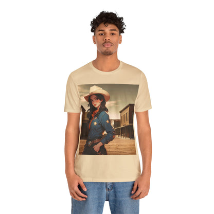 The Showdown | HD Graphic | Wild West | Cowgirl | Unisex | Men's | Women's | Tee | T-Shirt