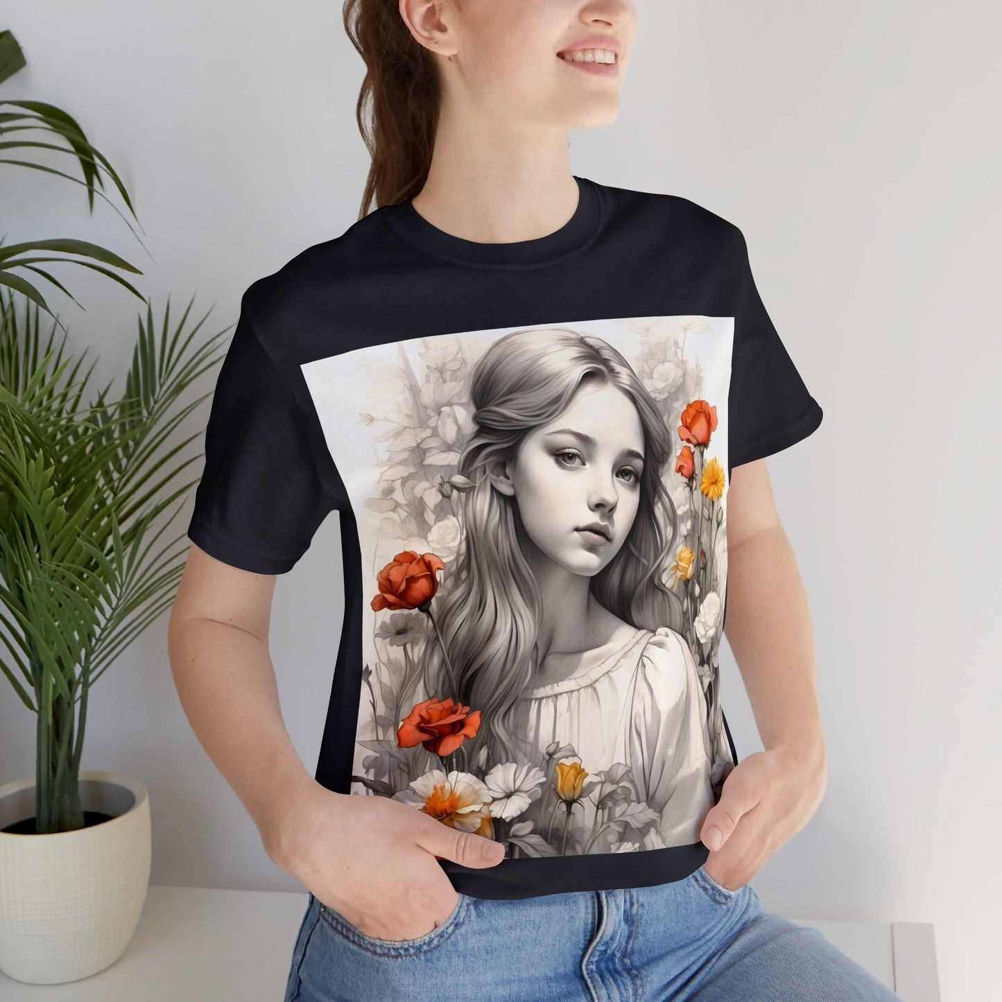 Flower Girl | Dainty | Coquette | Cottagecore | HD Graphic | Quaint | Wholesome | Wildflowers | Unisex | Men's | Women's | Tee | T-Shirt