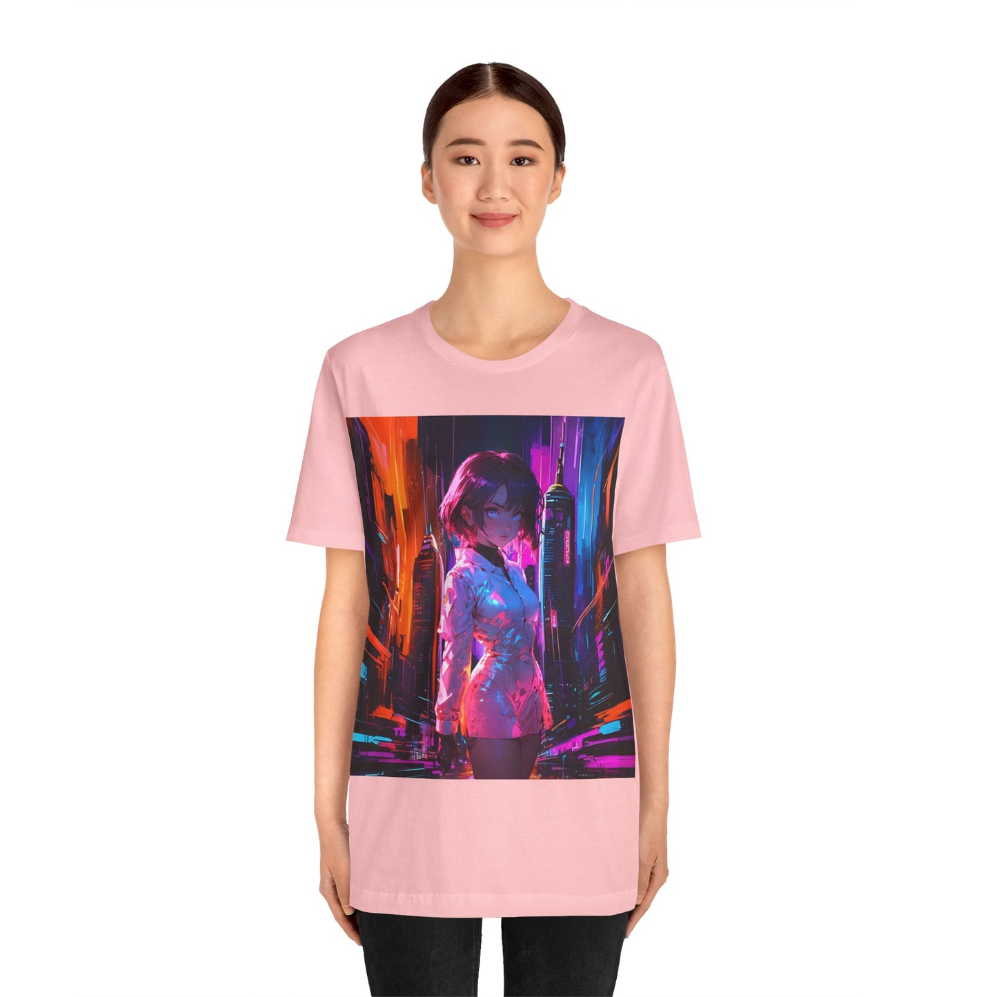 Crossroads Of Color | HD Graphic | Abstract | Neon Color | Anime | Unisex | Men's | Women's | Tee | T-Shirt