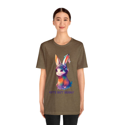 Cute But Deadly | Bunny Warrior | Cartoon | Rabbit | Usagi Yojimbo | Unisex | Men's | Women's | Tee | T-Shirt