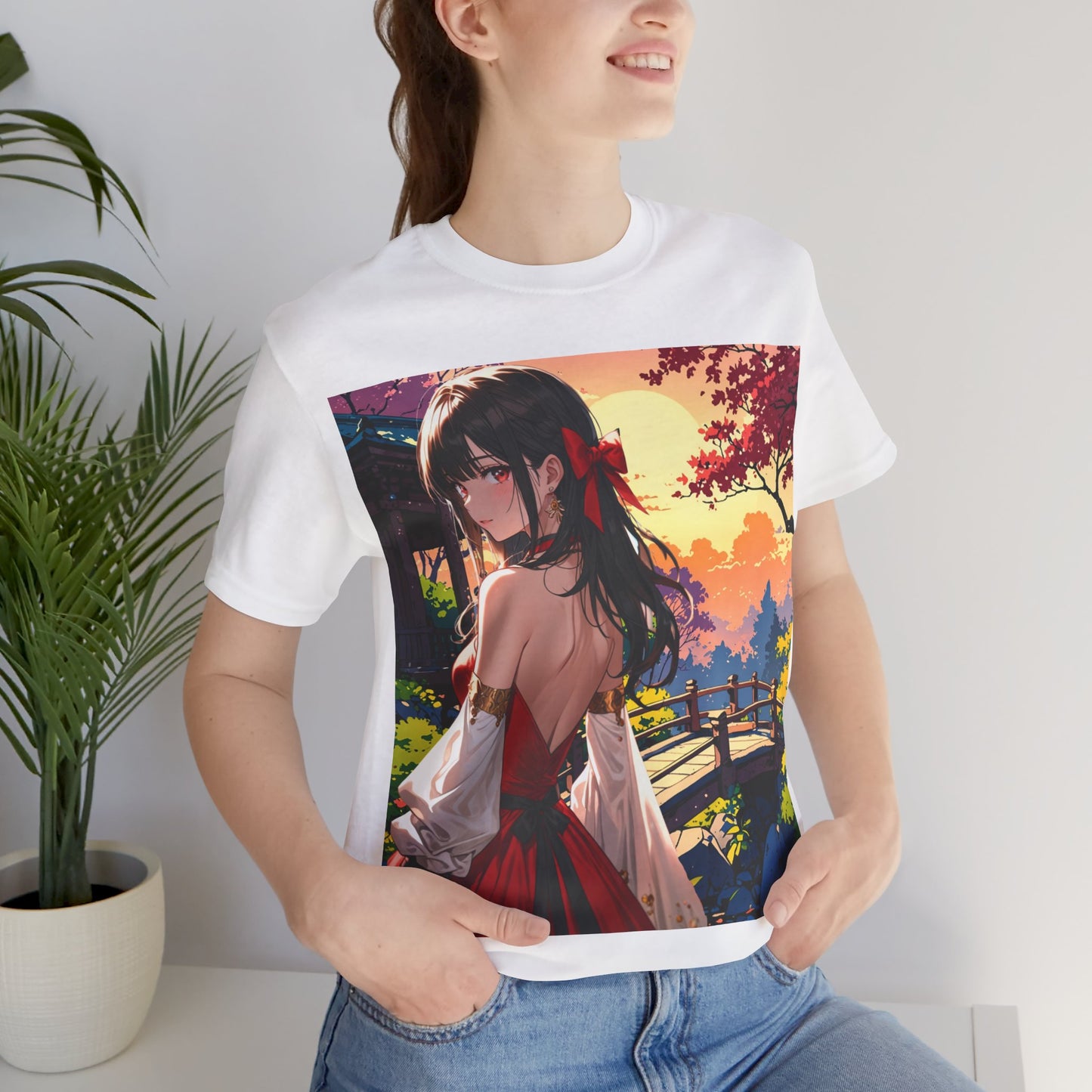 Utsukushī hana | HD Graphic | Anime Style | Pretty Girl | Unisex | Men's | Women's | Tee | T-Shirt