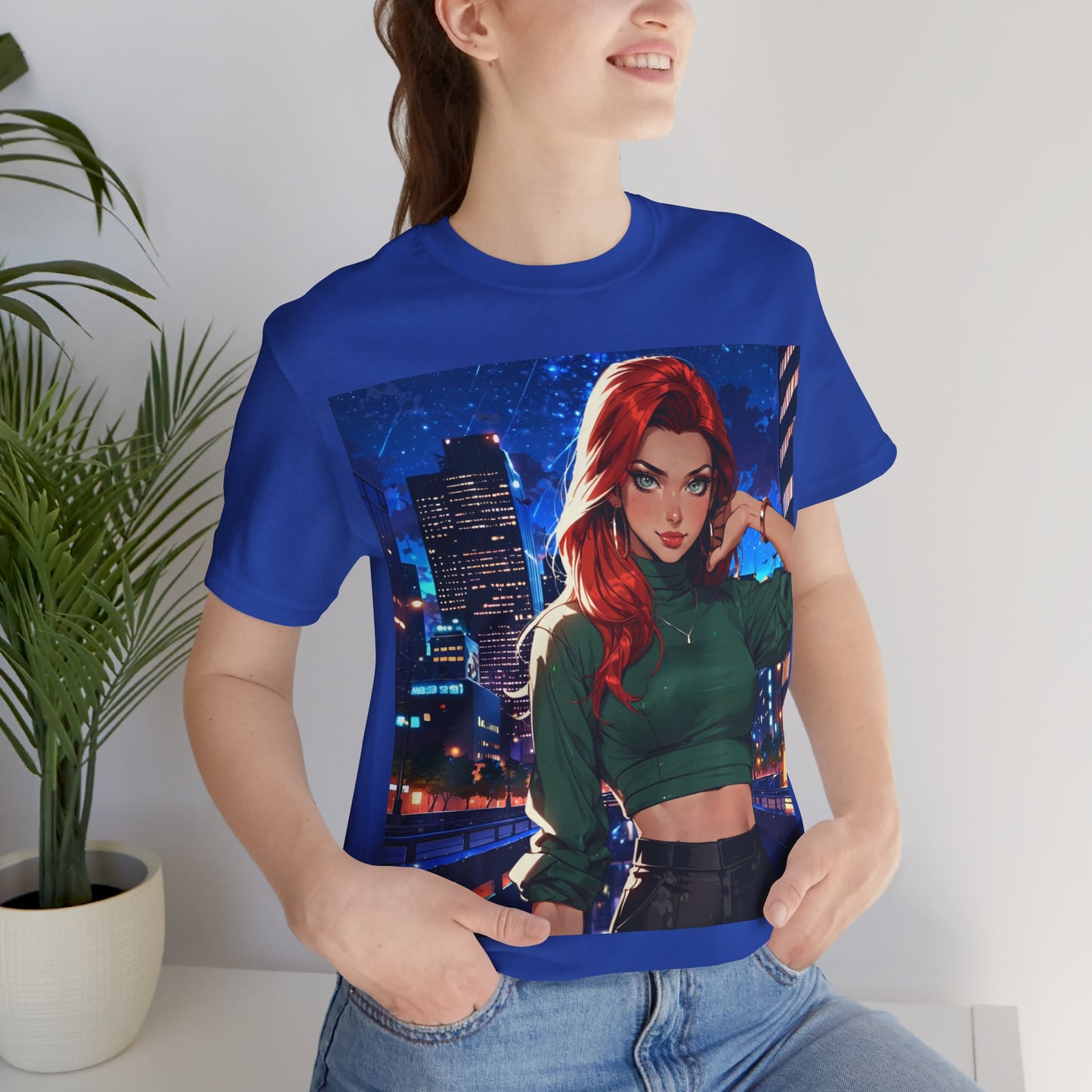 Always Up To No Good | Anime | City Girl | Red Head | Unisex | Men's | Women's | Tee | T-Shirt