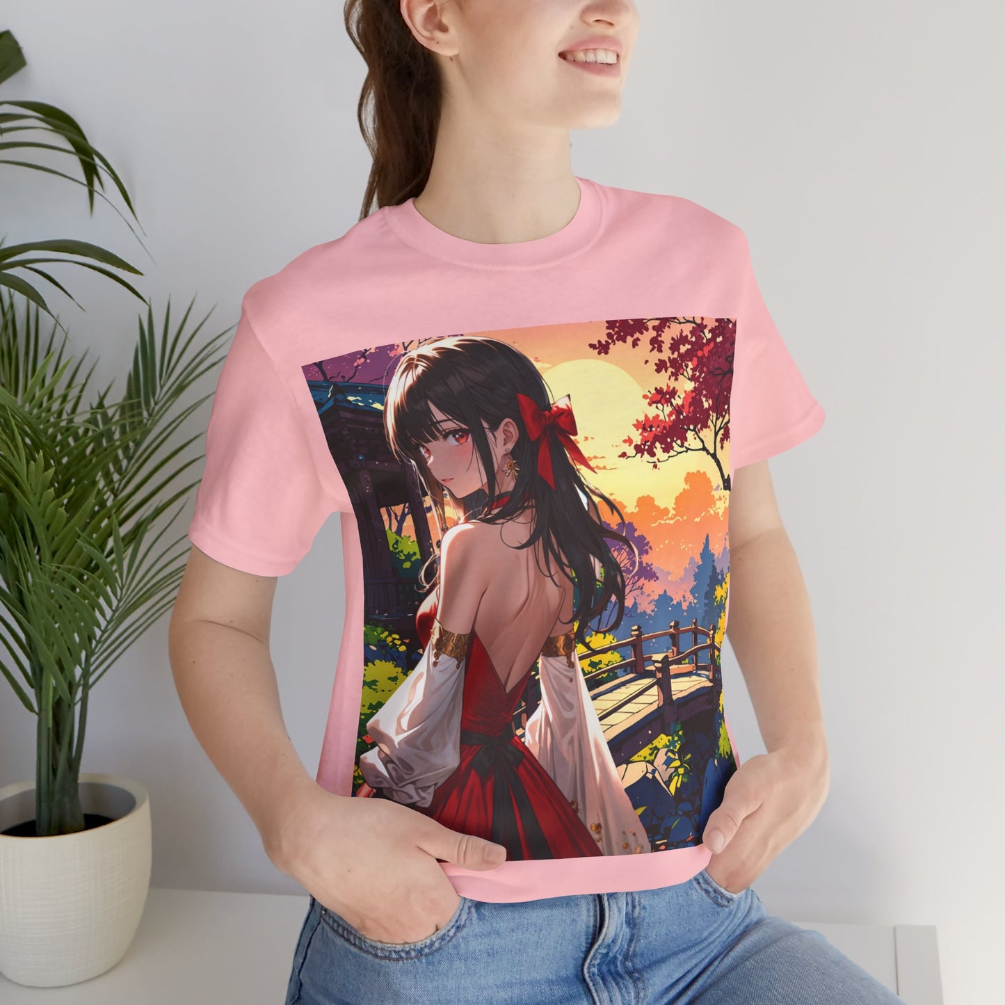 Utsukushī hana | HD Graphic | Anime Style | Pretty Girl | Unisex | Men's | Women's | Tee | T-Shirt