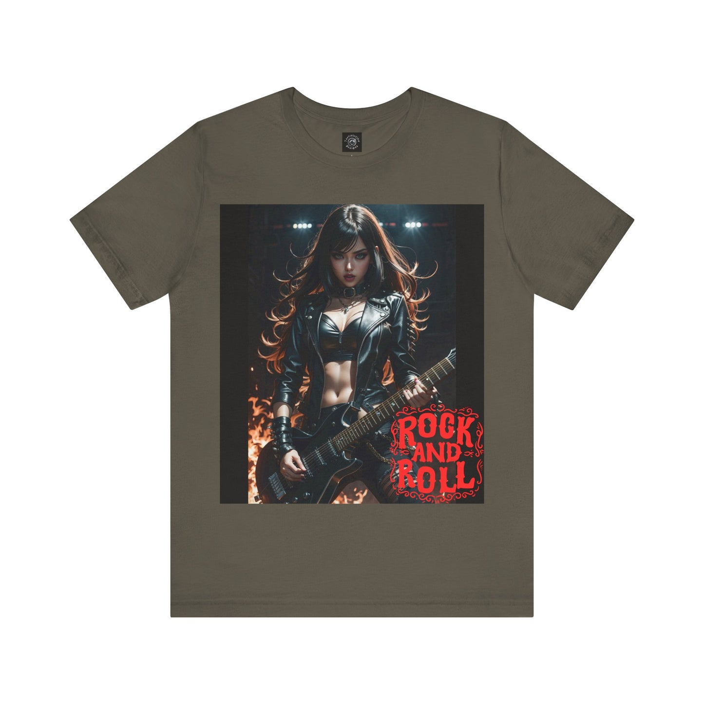 Rock Chic | Heavy Metal | Rock Music | Girl Rocker | HD Graphic | Unisex | Men's | Women's | Tee | T-Shirt