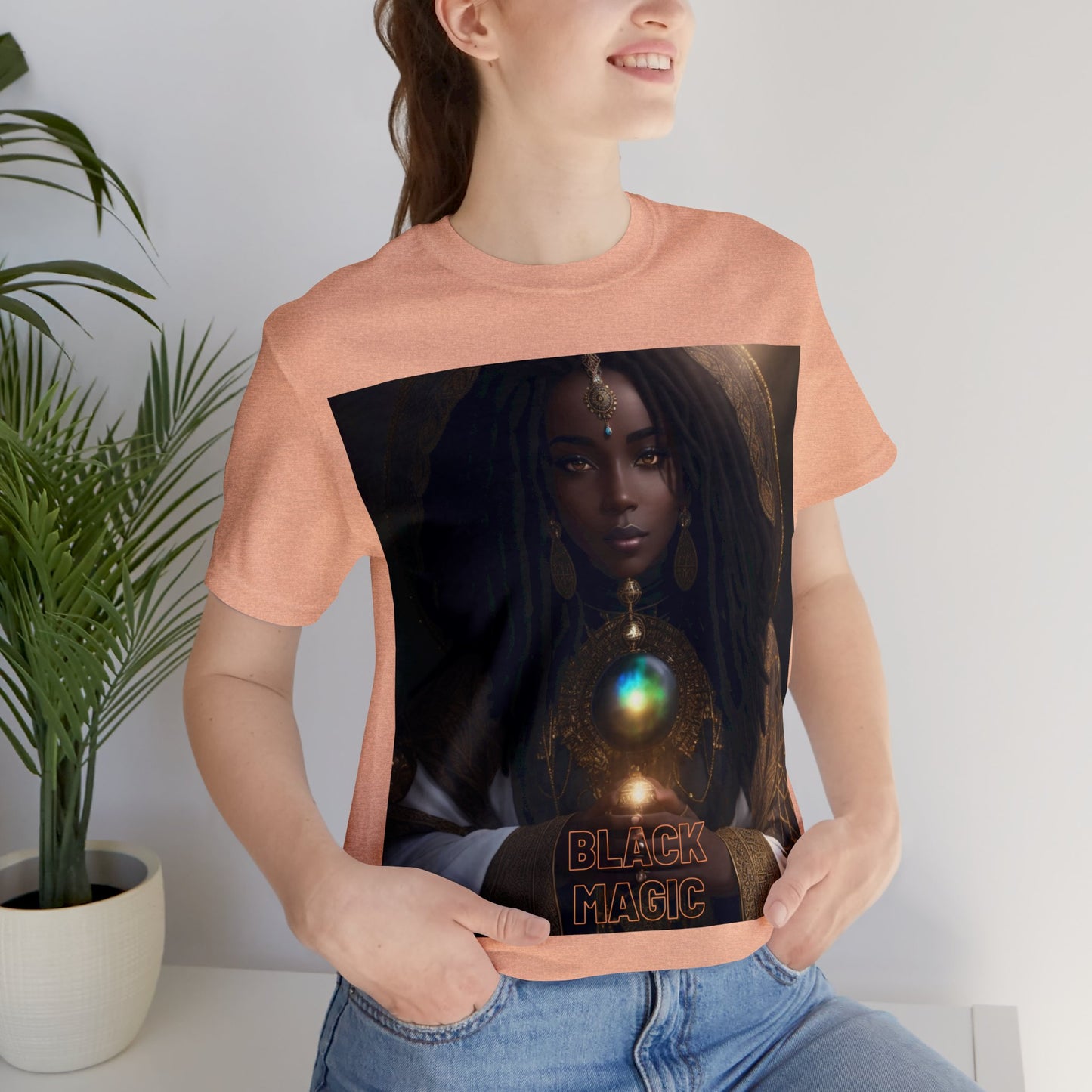 Black Magic | Tee | Priestess | Afrocentric | HD Graphic | Black Fantasy Character | Strong Women | Unisex | Men's | Women's | Tee | T-Shirt